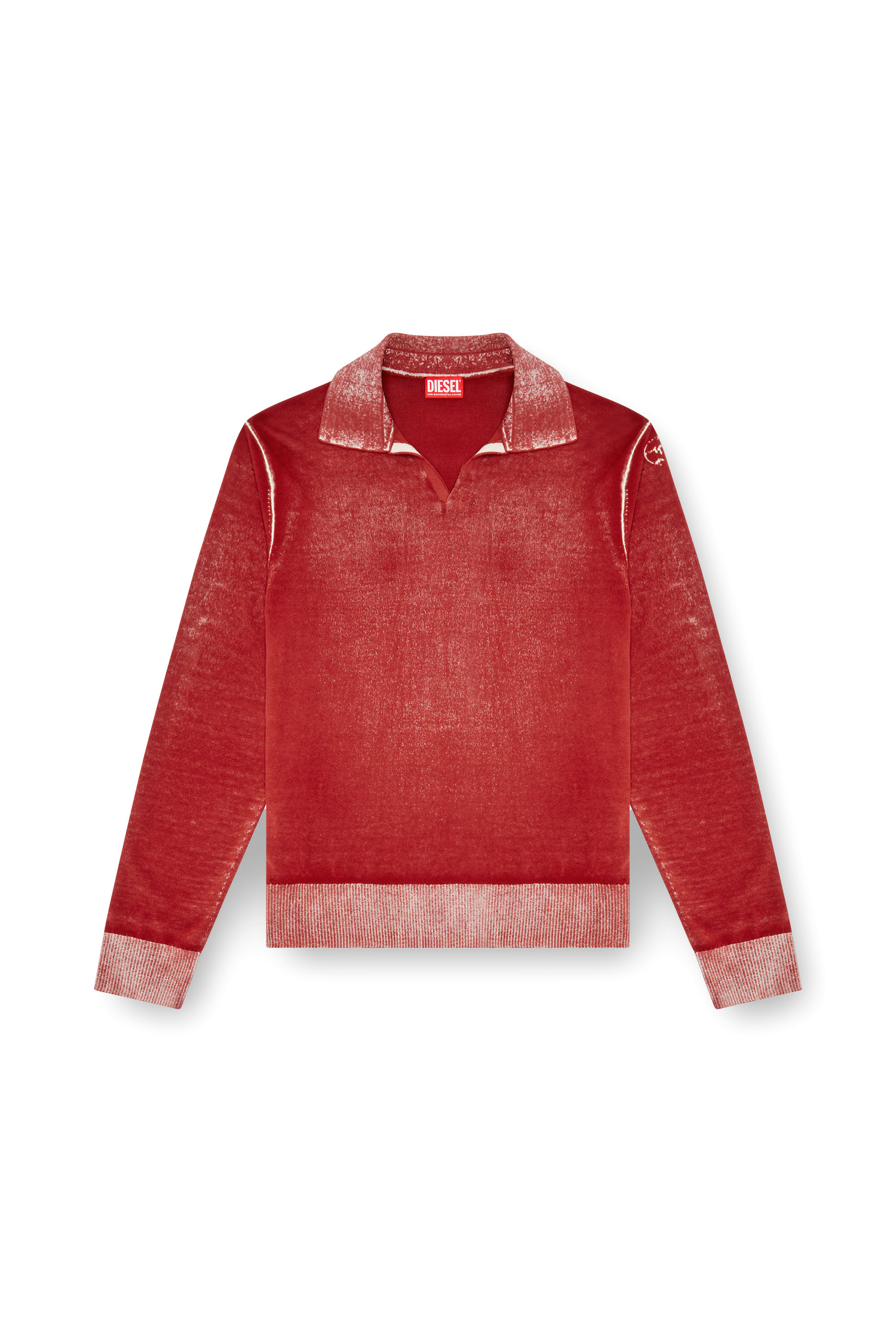 Diesel - K-LORENZO, Maglia polo stampata al contrario Uomo in Rosso - 3