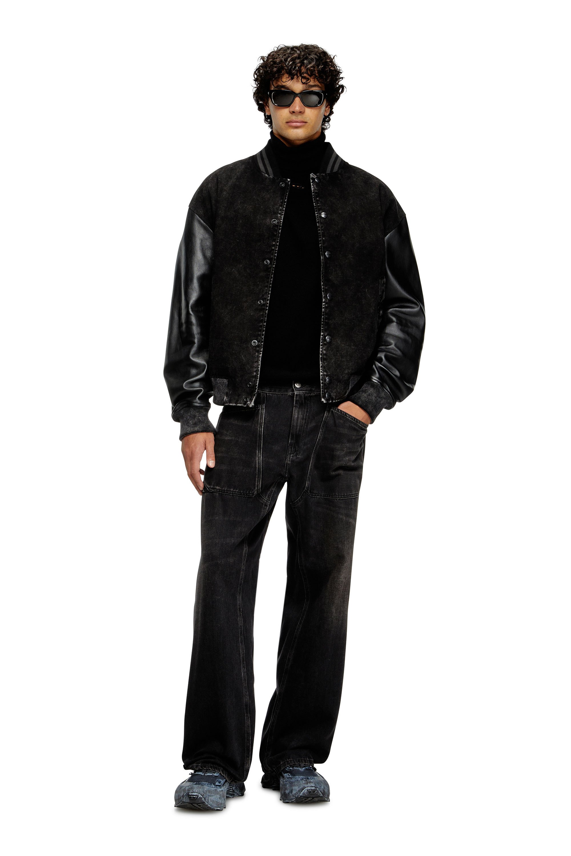 Diesel - K-VIERI-TN, Maglia dolcevita in lana e cotone Uomo in Nero - 2