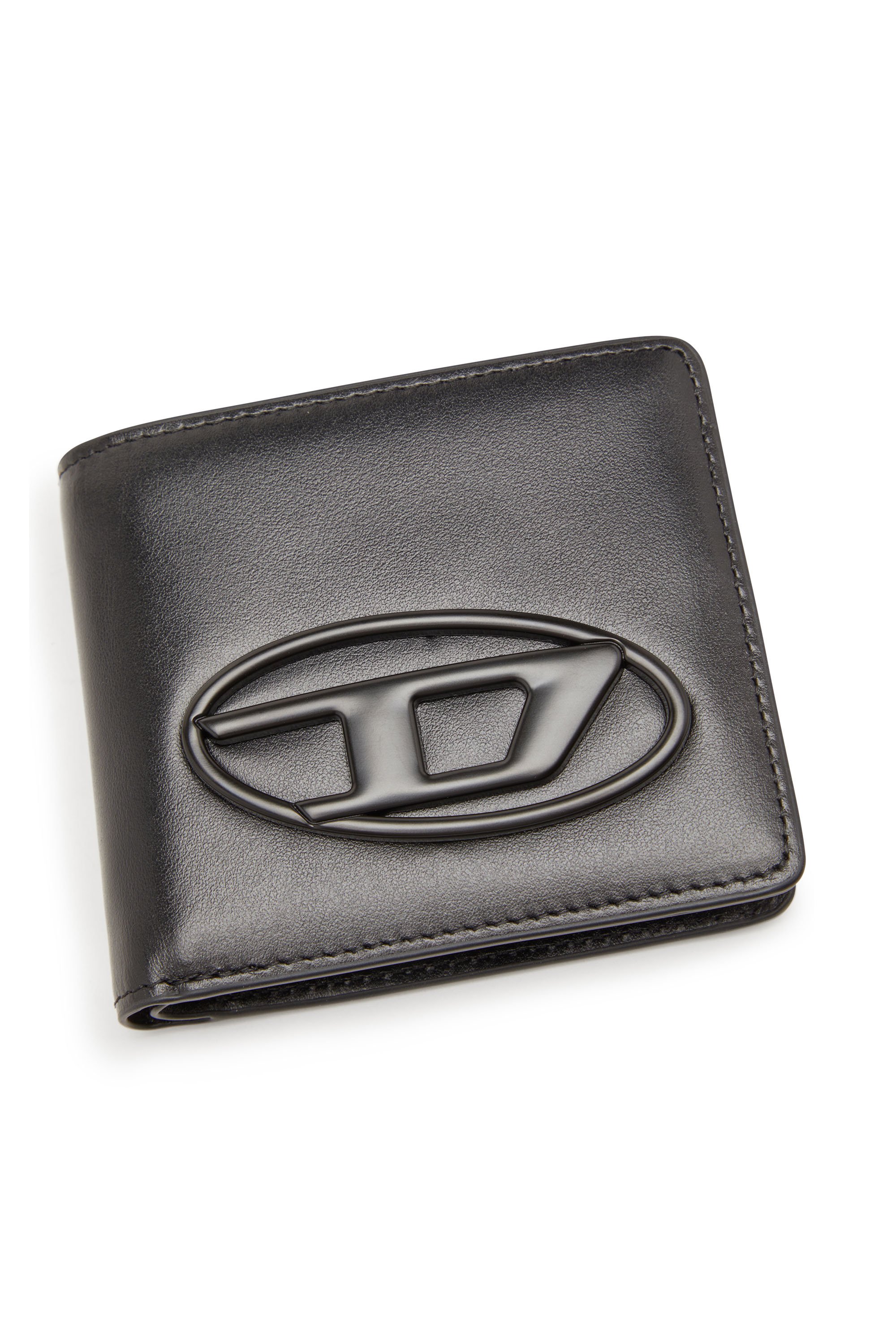 Diesel - HOLI-D BI FOLD COIN S 3D, Portafoglio a libro in pelle Unisex in Nero - 4