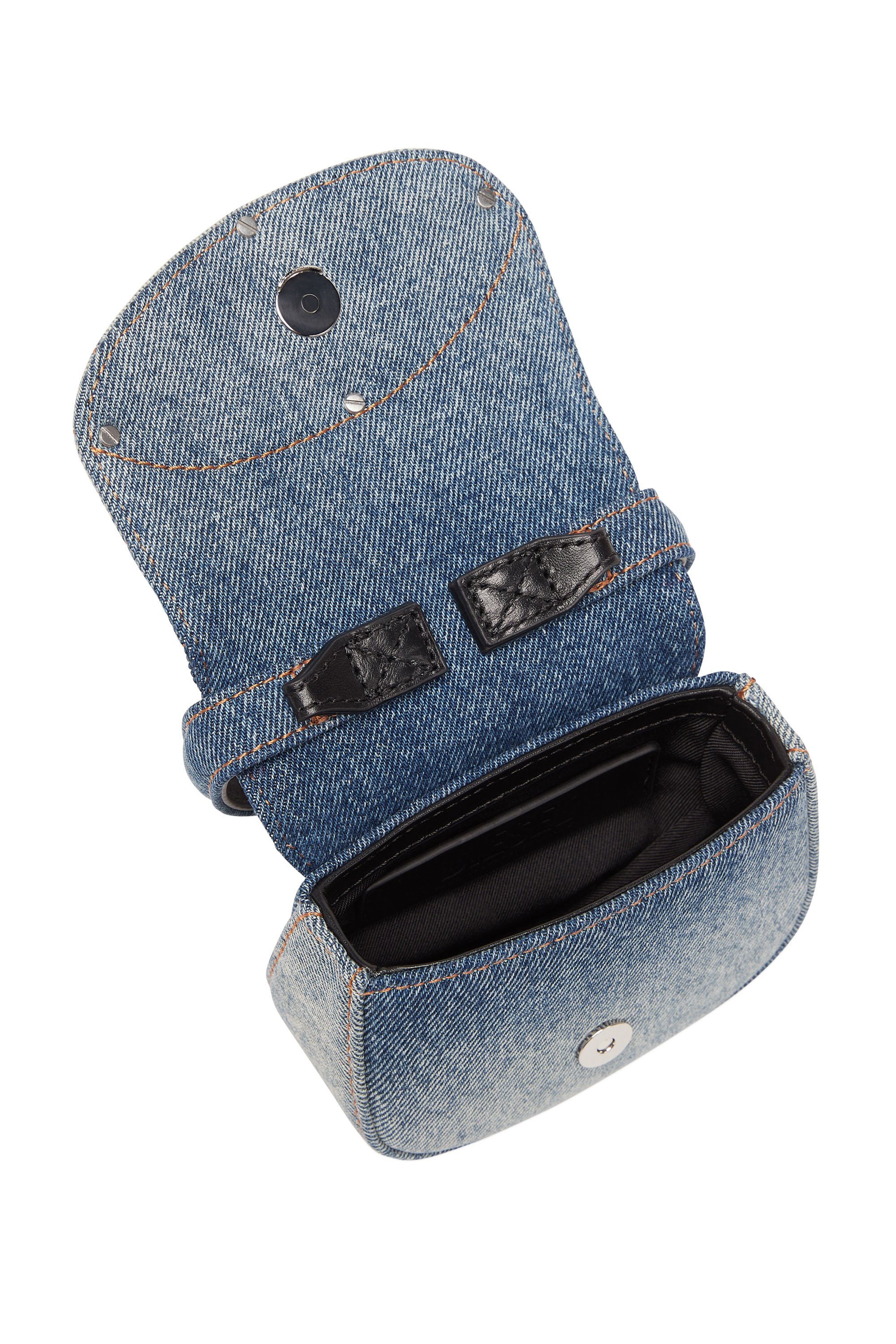 Diesel - 1DR XS, 1DR XS - Iconica mini bag in denim solarizzato Donna in Multicolor - 4