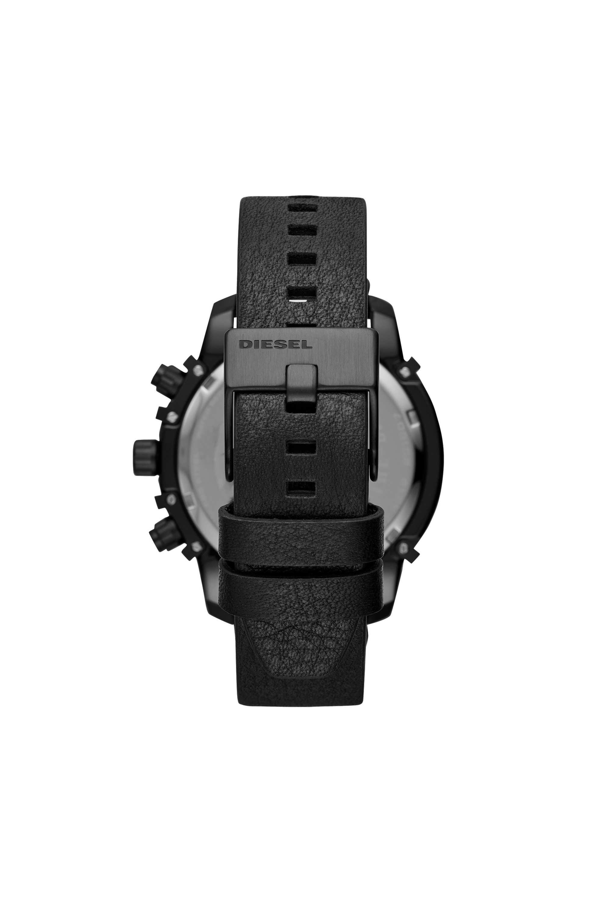 Diesel - DZ4519, Orologio cronografo Griffed con cinturino in pelle nera Uomo in Nero - 2