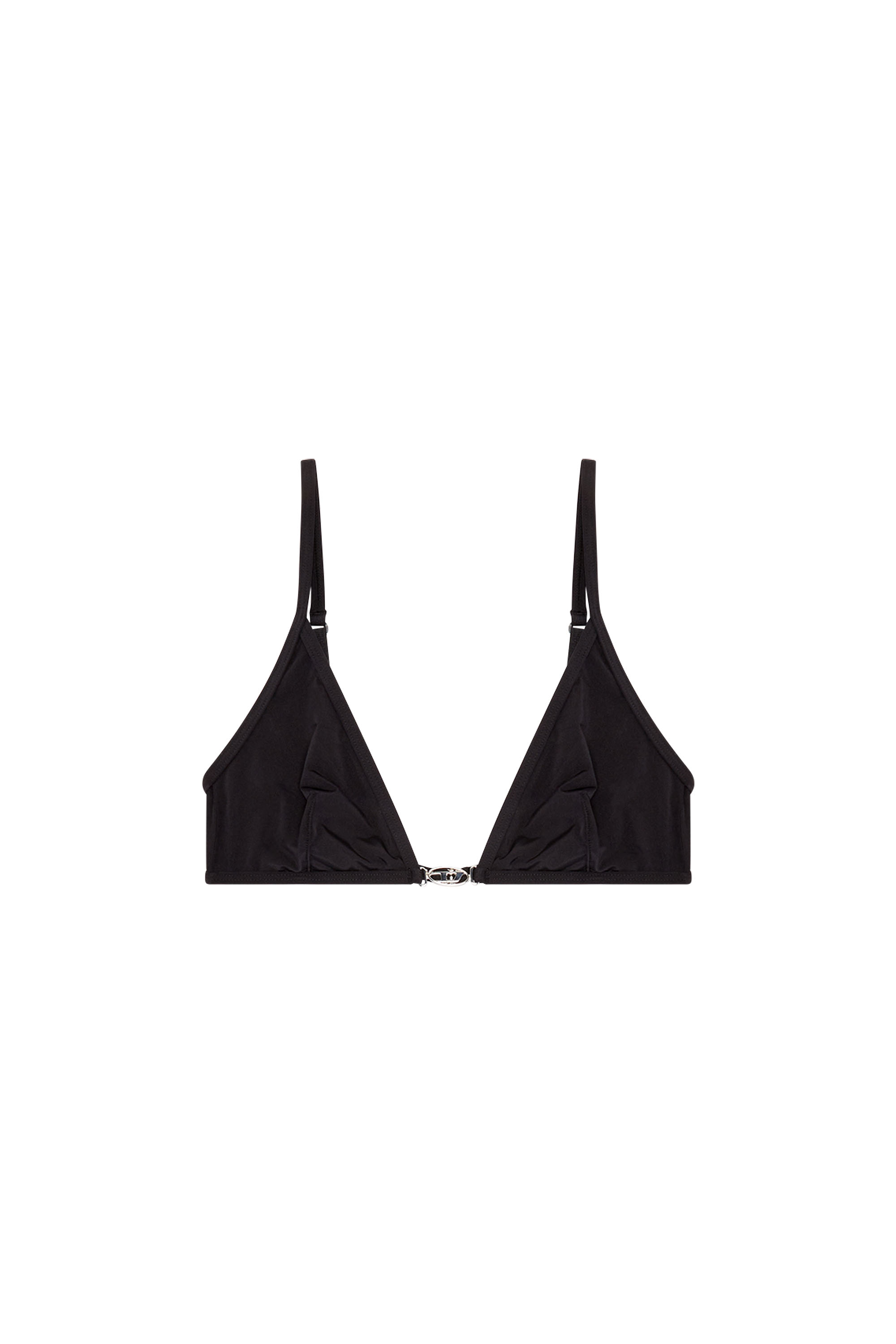 Diesel - UFSB-OVAL-D-TRIANGLE-BRA, Reggiseno a triangolo con placca Oval D Donna in Nero - 4