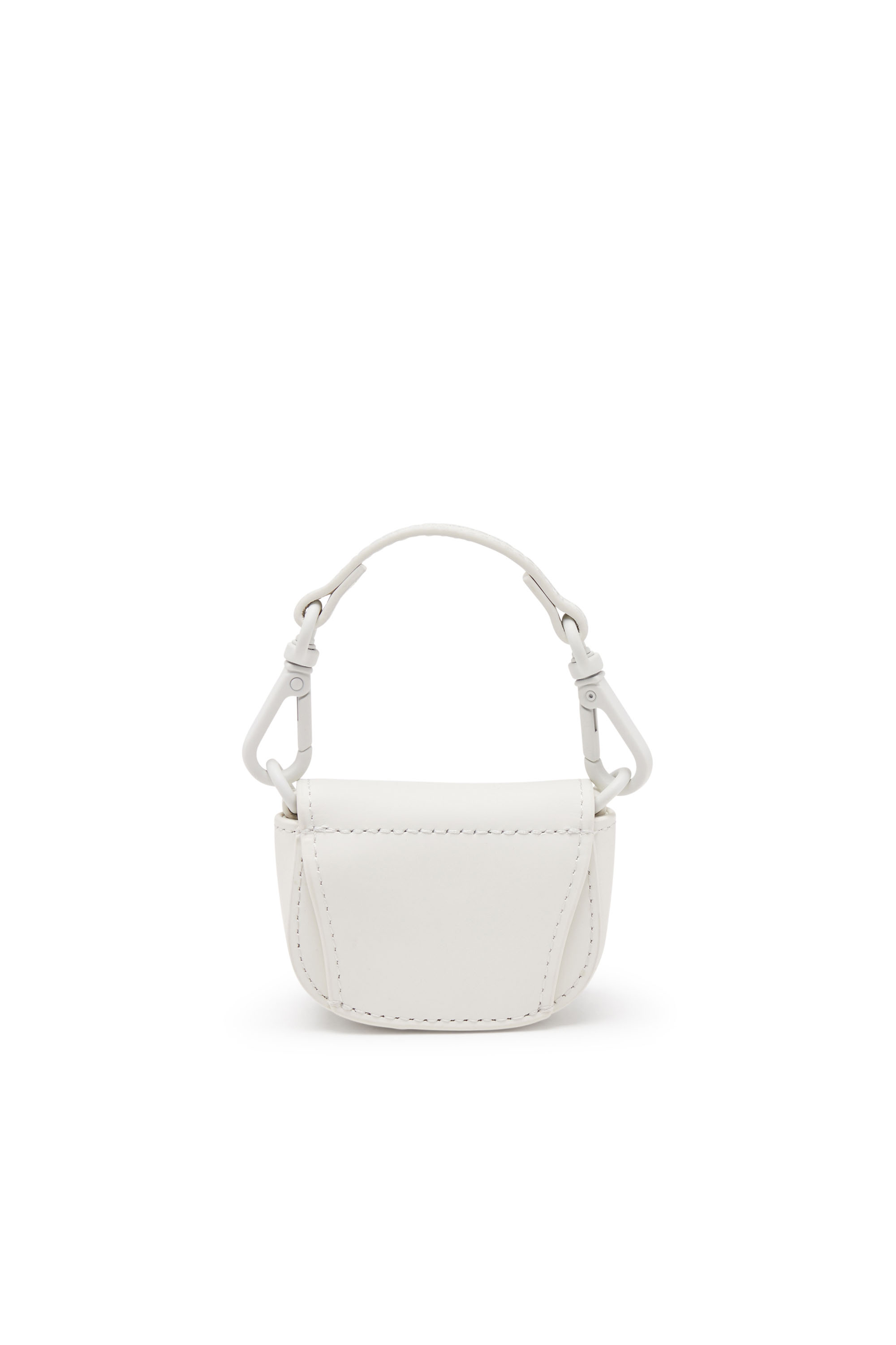 Diesel - 1DR XXS CHAIN, Iconico charm micro bag in pelle opaca Donna in Bianco - 2