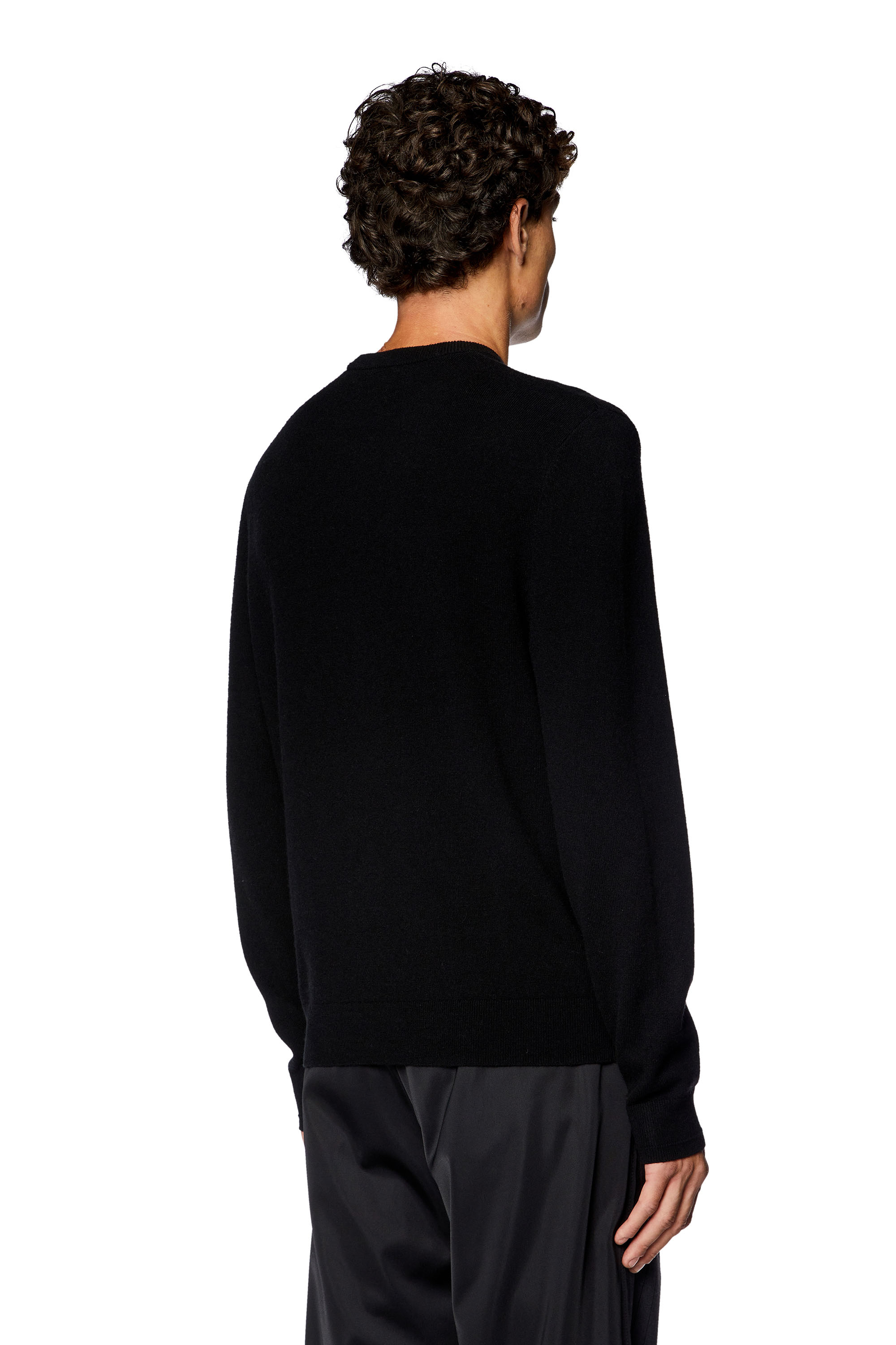 Diesel - K-VIERI, Maglia in lana e cotone Uomo in Nero - 4
