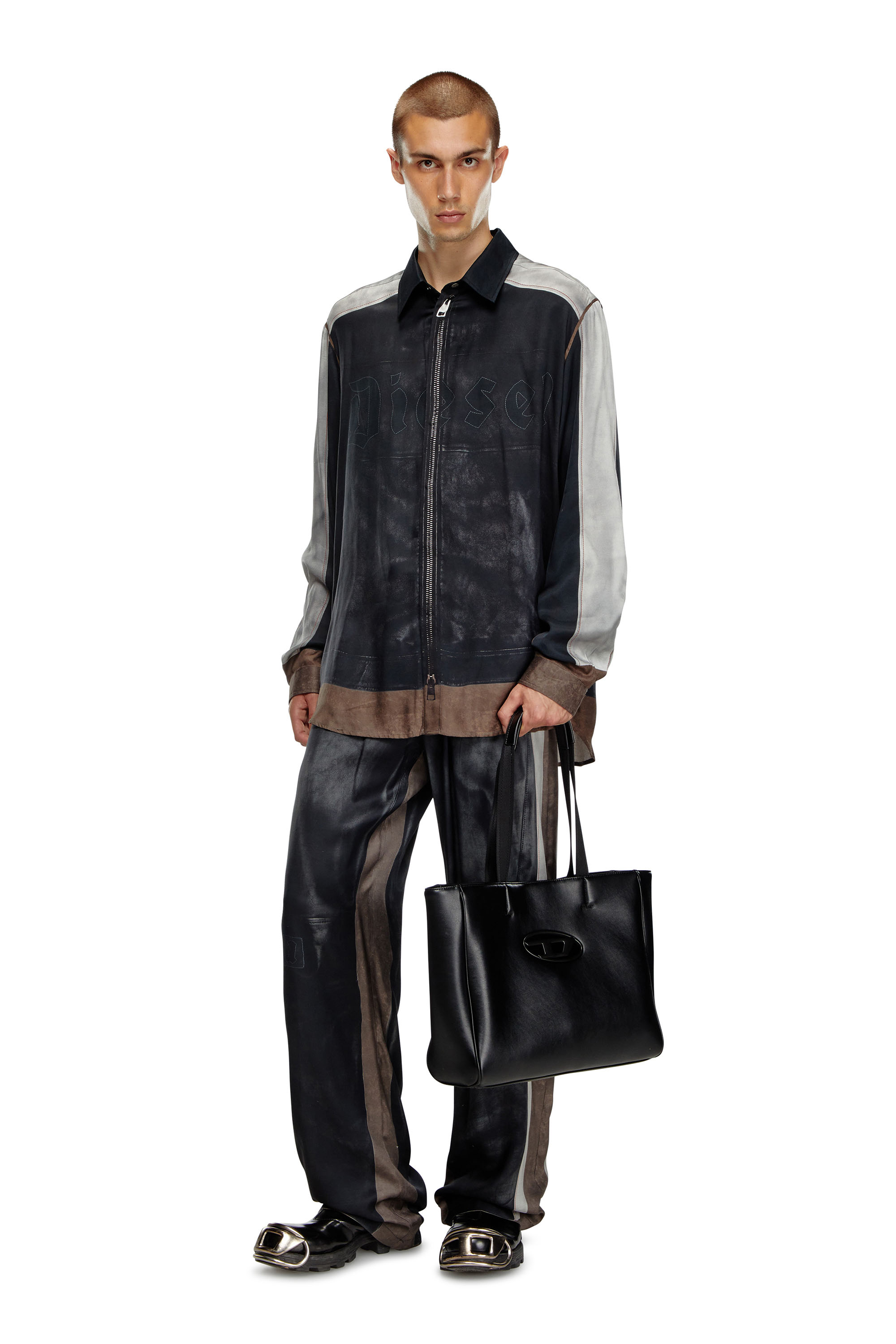 Diesel - HOLI-D SHOPPER EW, Holi-D-Shopper quadrata in neoprene doppio Unisex in Nero - 2
