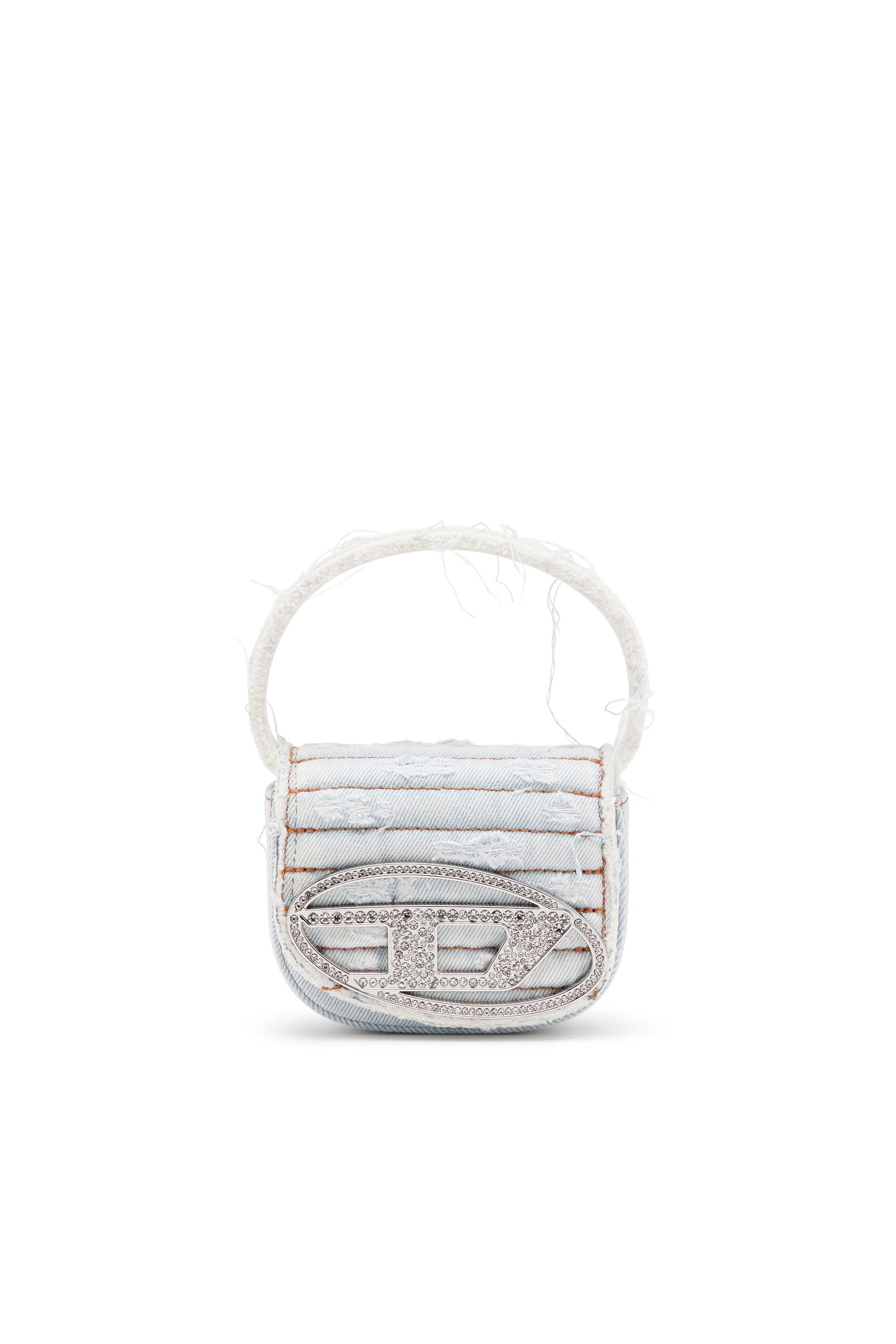 Diesel - 1DR XS, 1DR XS-Iconica mini bag in denim e pelle Donna in Blu - 1